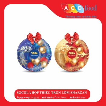 SOCOLA HỘP THIẾC TRÒN LÕM SHARZAN